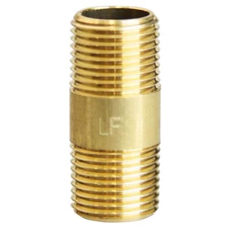 Homeplus+ ATC 3/8 in. MPT X 3/8 in. D MPT Yellow Brass Nipple 1-1/2 in. L 6JC126300201029